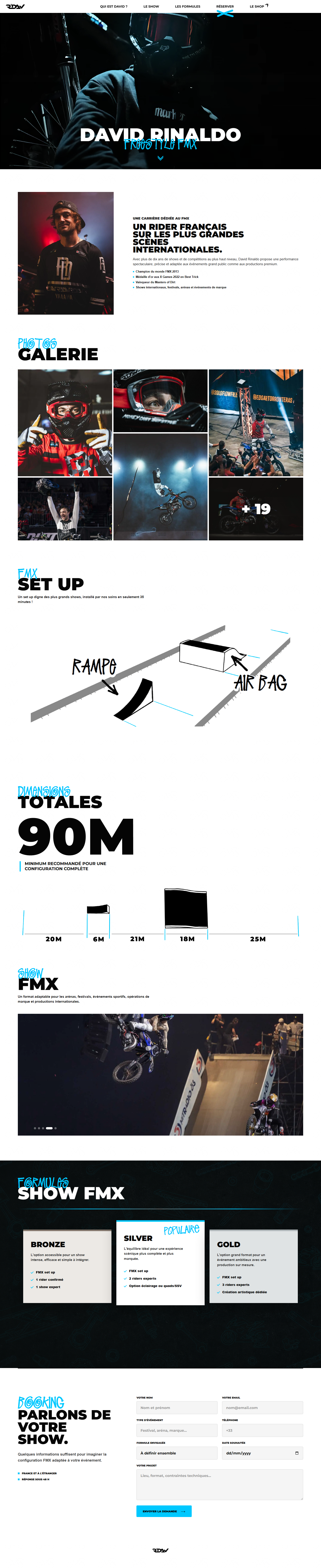 Page d'accueil desktop David Rinaldo FMX