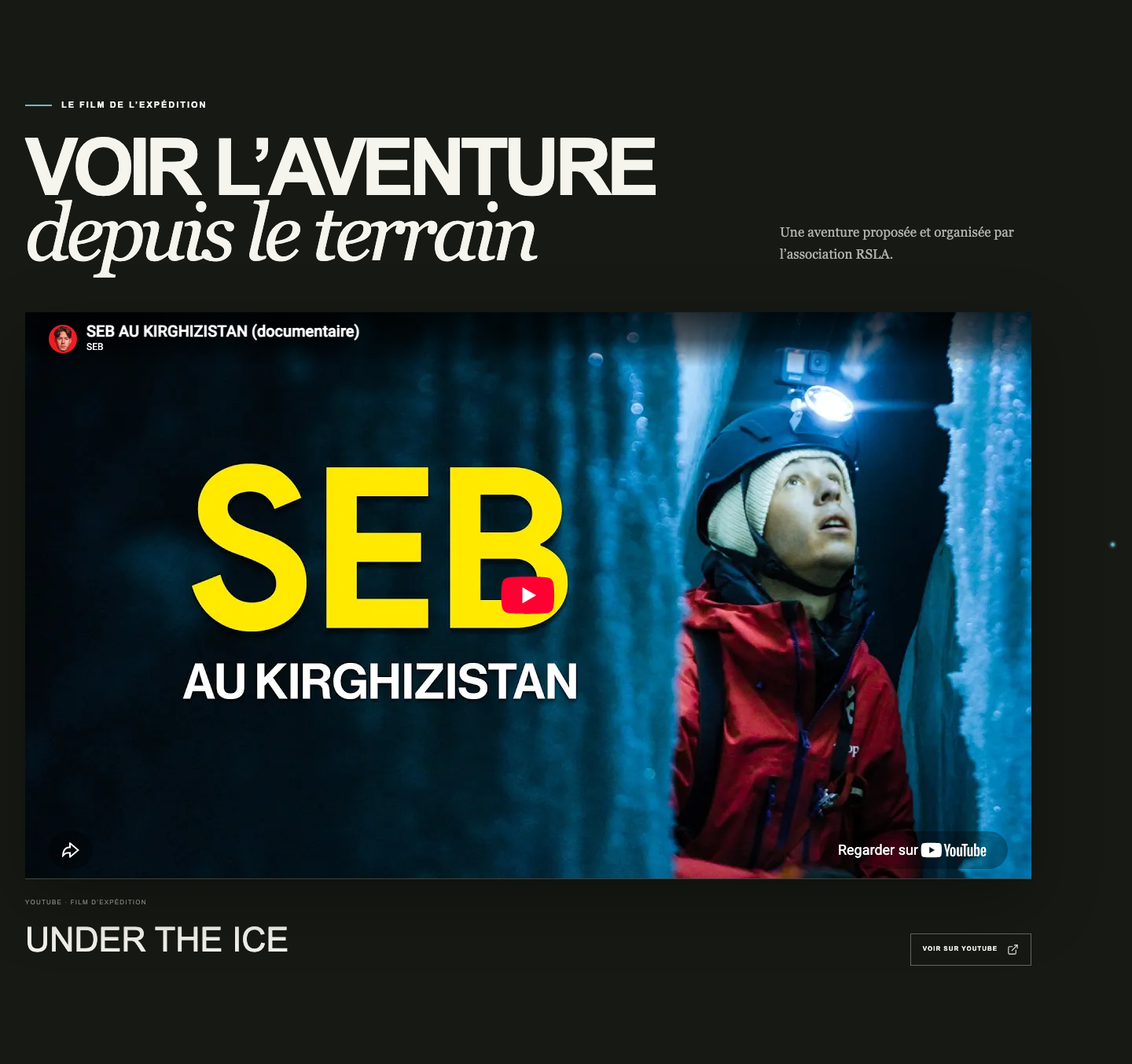 La mise en avant du film Under the Ice