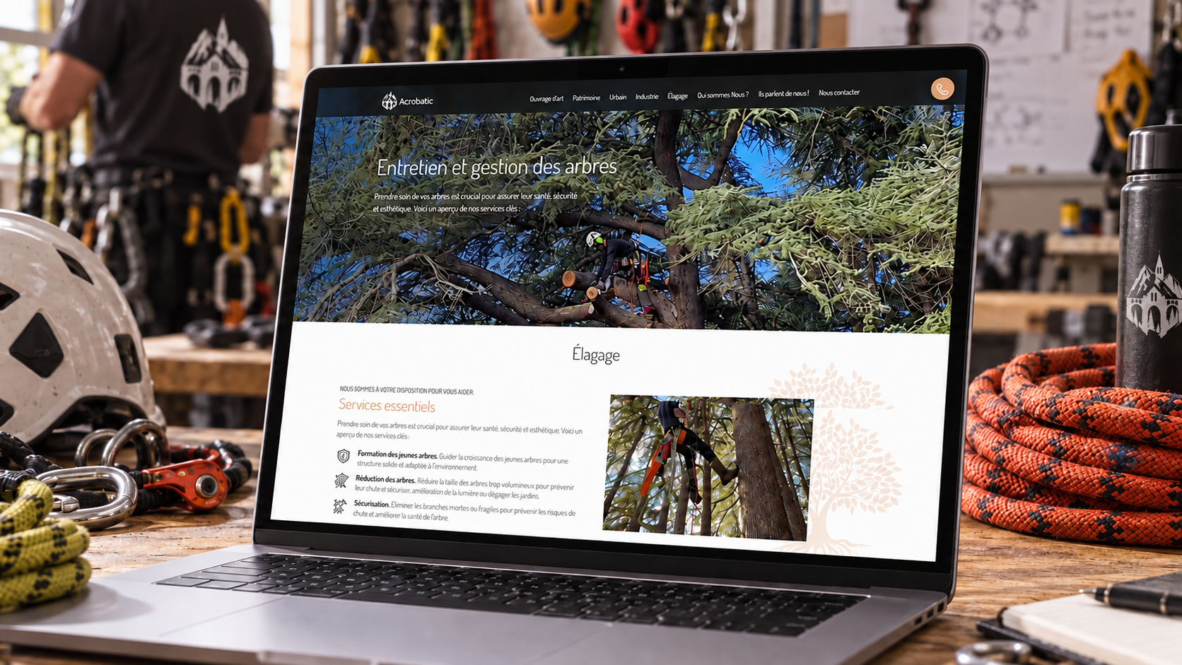Une section intérieure de Acrobatic sur MacBook