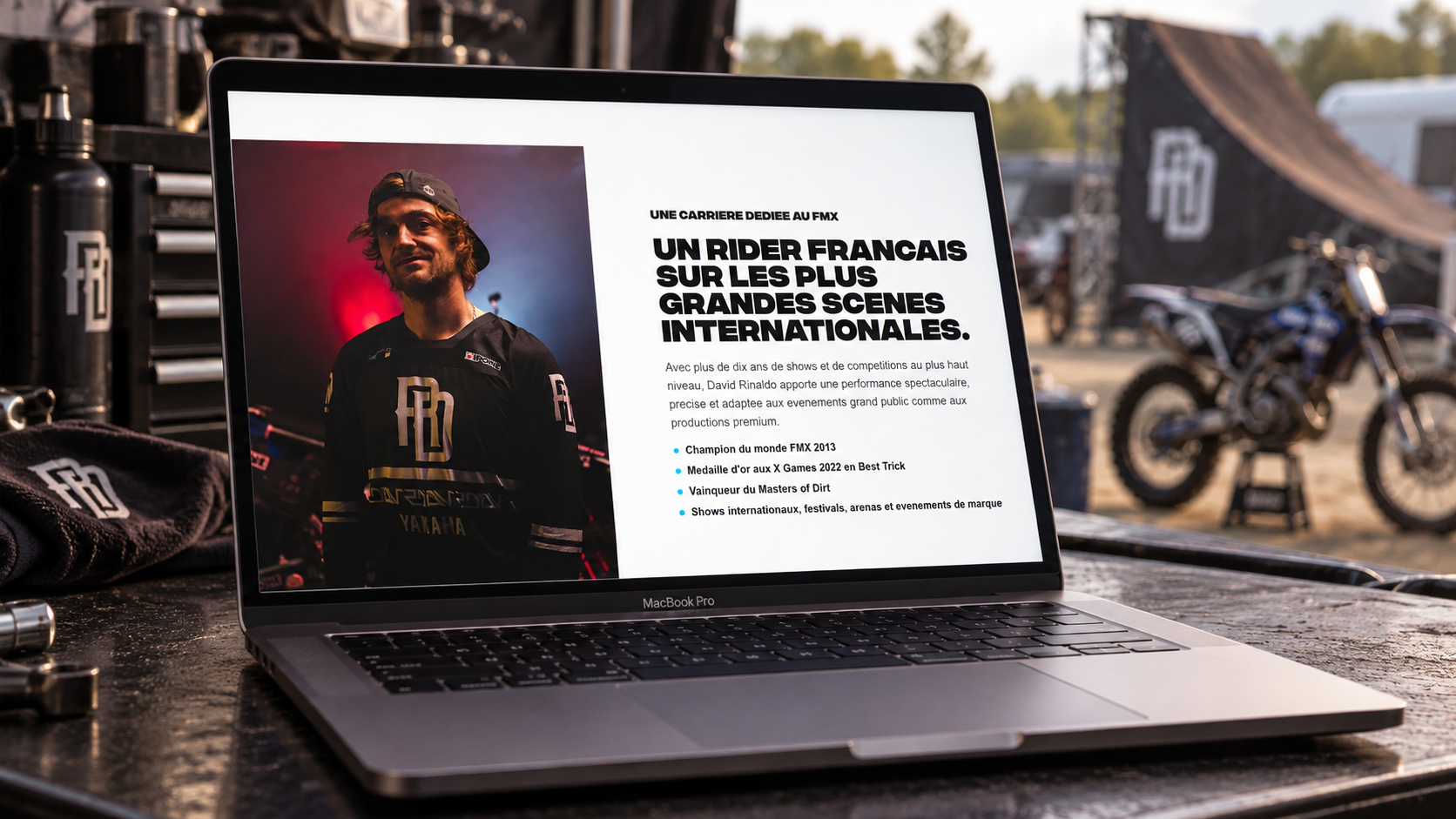 Une section intérieure de David Rinaldo FMX sur MacBook