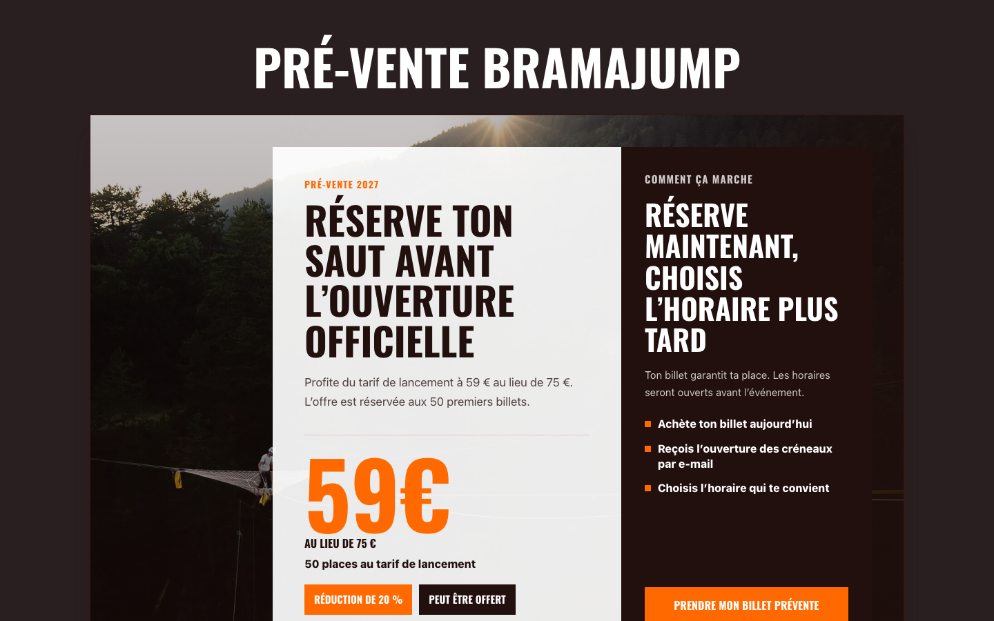 Pré-vente Bramajump — Bramajump