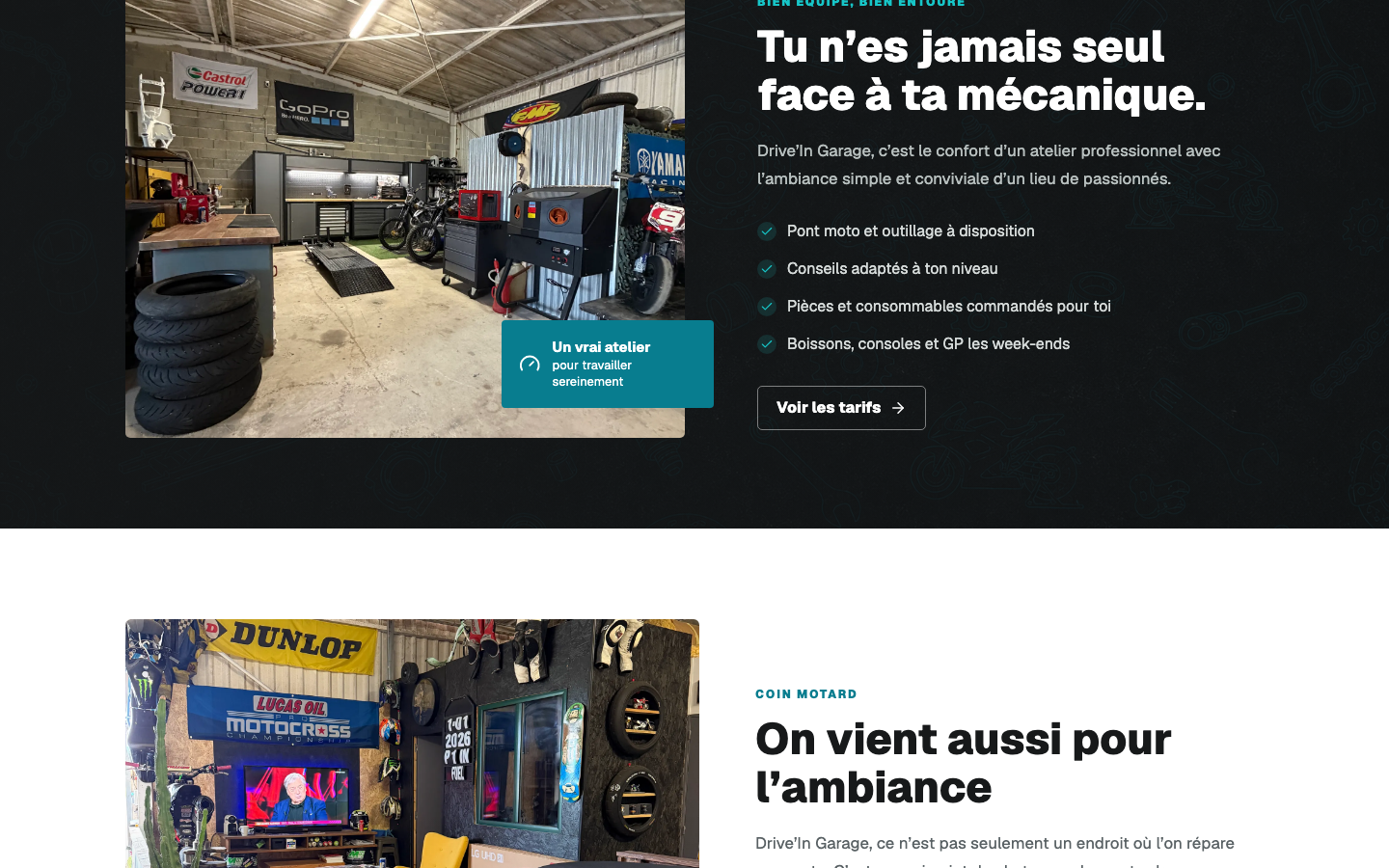 Tu n’es jamais seul face à ta mécanique. — Drive'In Garage