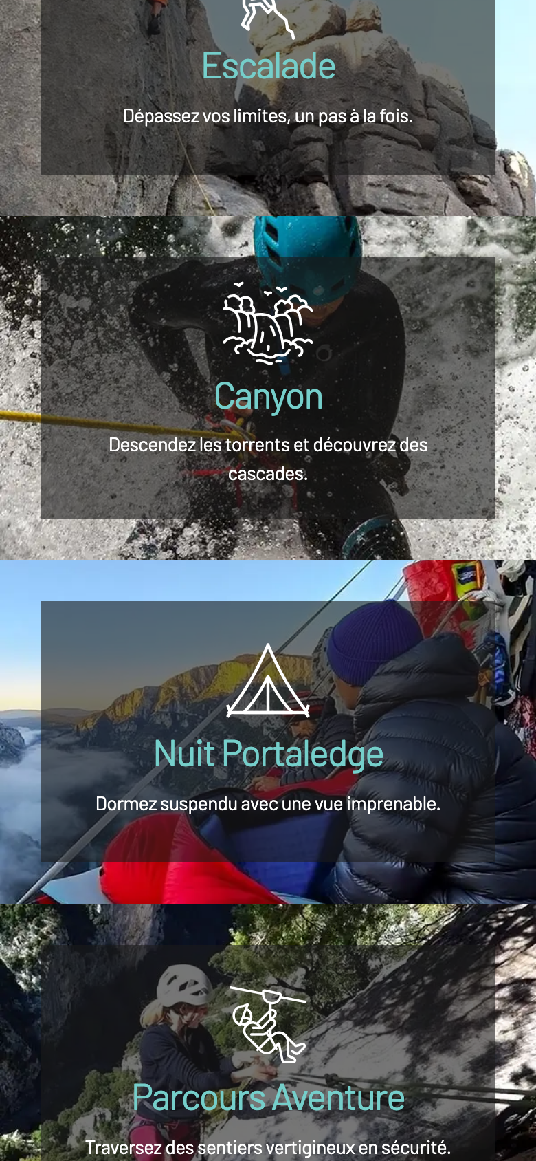 Une section intérieure de Maison des guides du Verdon sur iPhone