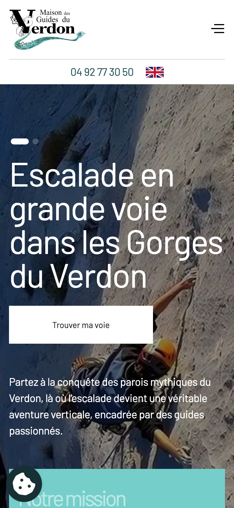 Accueil de Maison des guides du Verdon sur iPhone
