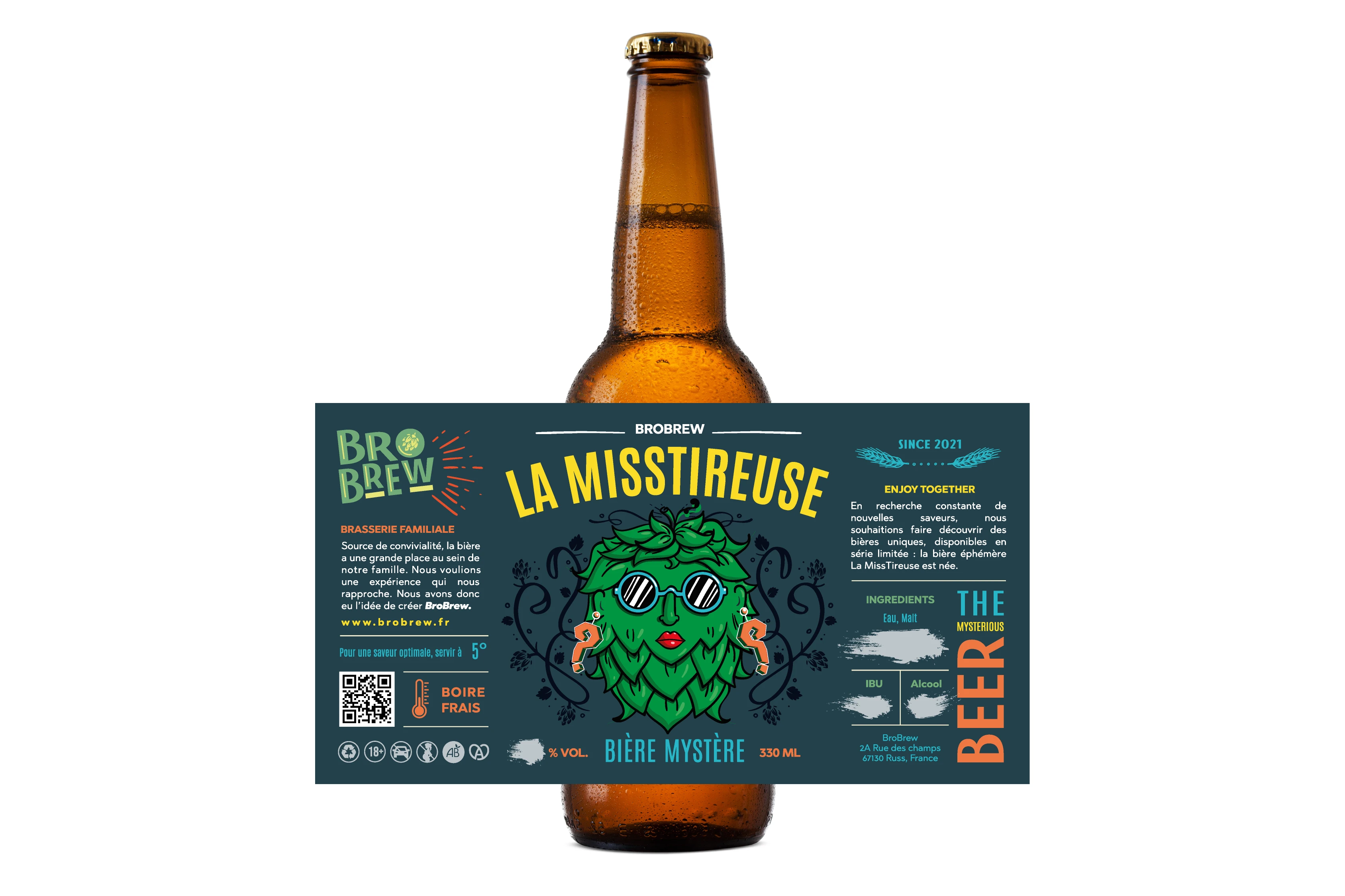 Composition complète de l’étiquette La MissTireuse BroBrew