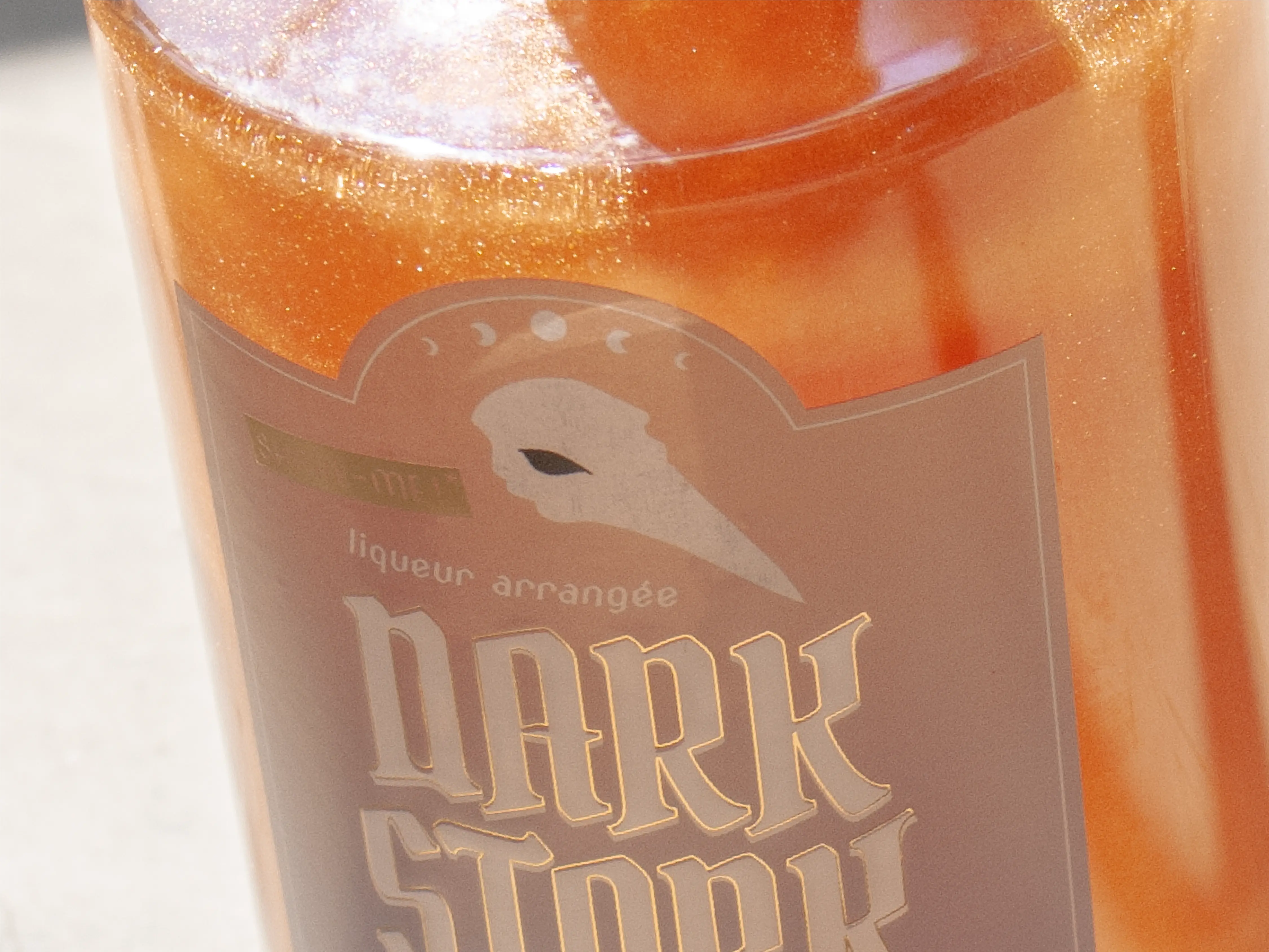 Détail de l’étiquette Dark Stork