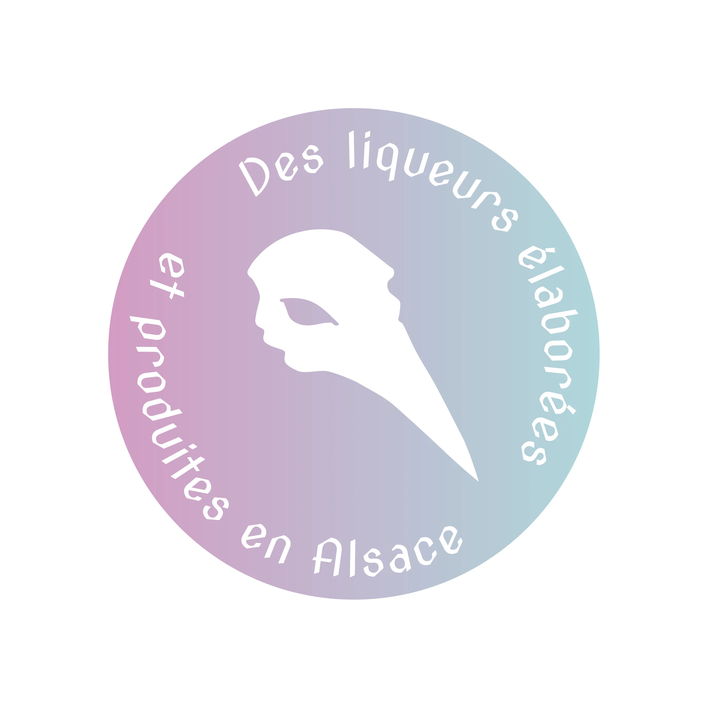 Sceau Dark Stork en dégradé, liqueurs élaborées et produites en Alsace